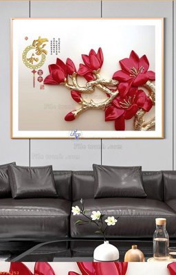 File in mica File tranh hiện đại pha lê gương KF96252 (bản gốc) siêu trong