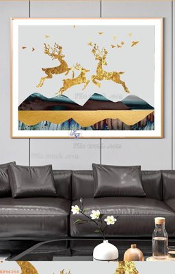 File ảnh File tranh hiện đại pha lê gương KF96258 (gốc) trang trí khách sạn