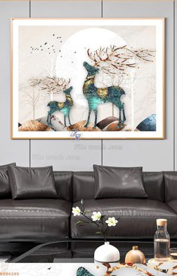 File tranh File tranh hiện đại pha lê gương KF96285 (file gốc) chuẩn màu in