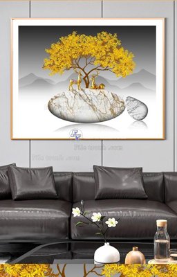 File ảnh File tranh hiện đại pha lê gương KF96304 (gốc) in Hiflex