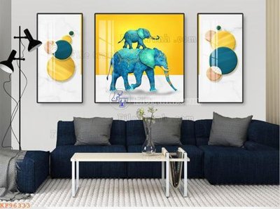 File tranh gốc File tranh hiện đại pha lê gương KF96333 (bản quyền) độc đáo