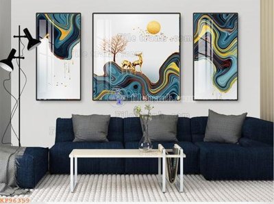 Download file ảnh gốc File tranh hiện đại pha lê gương KF96359 để in ấn