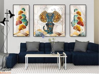 File tranh File tranh hiện đại pha lê gương KF96379 (bản gốc) treo phòng ăn