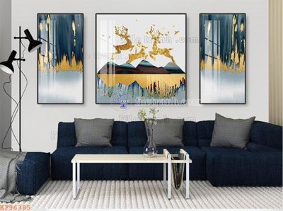 File PSD File tranh hiện đại pha lê gương KF96385 (bản gốc) đã tách nền