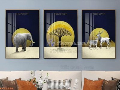 File PSD File tranh hiện đại pha lê gương KF96388 (chất lượng in ấn)