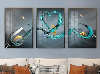 Tải file File tranh hiện đại pha lê gương KF96401 (gốc) làm file thiết kế