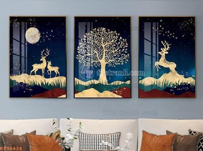 File gốc File tranh hiện đại pha lê gương KF96424 (chuẩn CMYK) cho nhà in