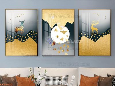 Tải file File tranh hiện đại pha lê gương KF96430 (gốc) in tranh tráng gương