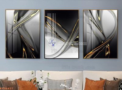 File gốc in ấn File tranh hiện đại pha lê gương KF96437 chuẩn màu CMYK