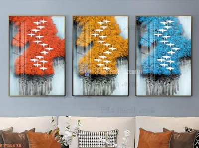 Tải file File tranh hiện đại pha lê gương KF96438 (gốc) in ấn chất lượng