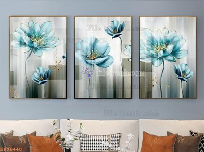 File in lụa File tranh hiện đại pha lê gương KF96440 (phong cảnh) File tranh hiện đại pha lê gương KF96440