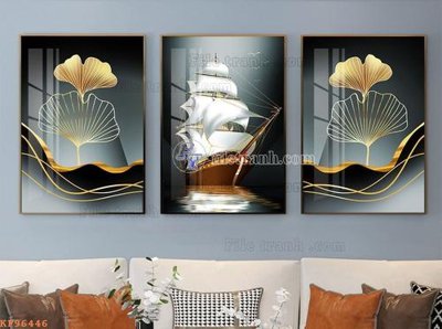 Tải file File tranh hiện đại pha lê gương KF96446 (PSD) cho in ấn quảng cáo