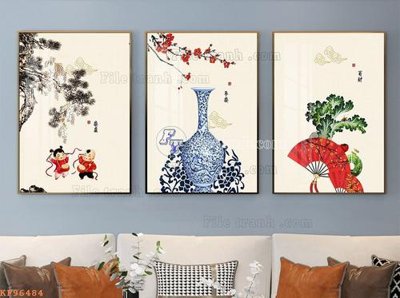 File tranh in tráng gương File tranh hiện đại pha lê gương KF96484 (siêu nét)