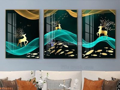 Download file gốc File tranh hiện đại pha lê gương KF96501 (in mica) trang trí