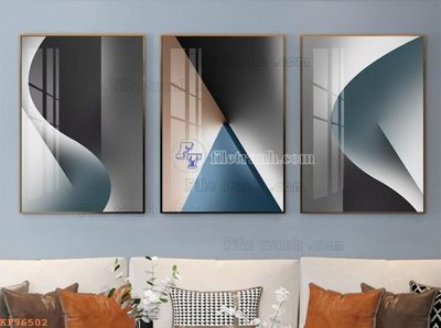 File tranh File tranh hiện đại pha lê gương KF96502 (gốc) chủ đề con người