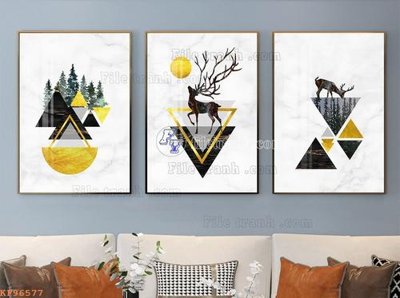 Ảnh gốc File tranh hiện đại pha lê gương KF96577 (độ nét cao) in mica