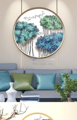 File ảnh File tranh hiện đại pha lê gương KF96621 (gốc) cho trang trí nội thất