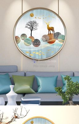 Tải file File tranh hiện đại pha lê gương KF96640 (ảnh gốc) in gạch 3D