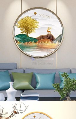 File gốc File tranh hiện đại pha lê gương KF96648 (thiết kế) cho in ấn