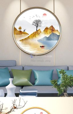 File tranh gốc File tranh hiện đại pha lê gương KF96651 (bản quyền) độc đáo