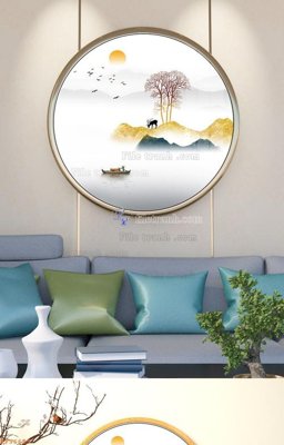 File PSD File tranh hiện đại pha lê gương KF96659 (bản gốc) cho nhà in