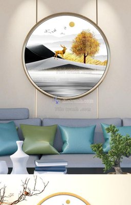 File gốc File tranh hiện đại pha lê gương KF96671 (in mica) làm quà tặng