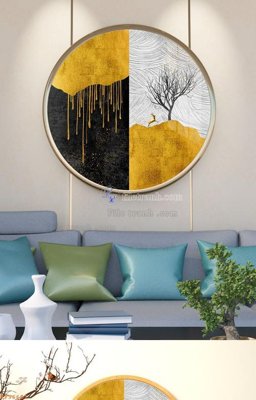 File PSD File tranh hiện đại pha lê gương KF96681 (nguyên gốc) chất lượng cao