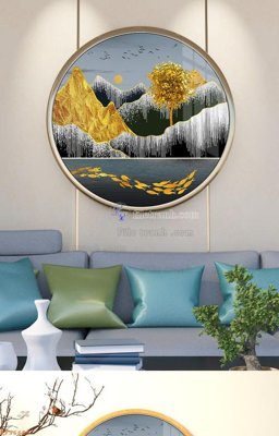 Tệp tin gốc File tranh hiện đại pha lê gương KF96685 (chất lượng cao) File tranh hiện đại pha lê gương KF96685