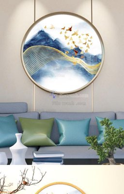 File gốc File tranh hiện đại pha lê gương KF96703 (dành cho quảng cáo)