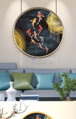 File gốc File tranh hiện đại pha lê gương KF96728 (in mica) làm quà tặng