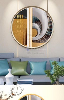 File in lụa File tranh hiện đại pha lê gương KF96737 (hoa văn) File tranh hiện đại pha lê gương KF96737