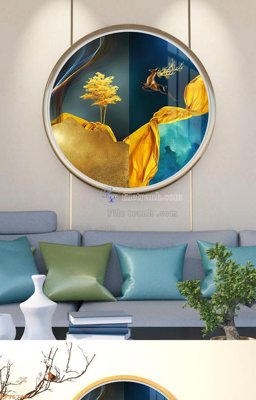 File gốc File tranh hiện đại pha lê gương KF96740 (in mica) cắt laser