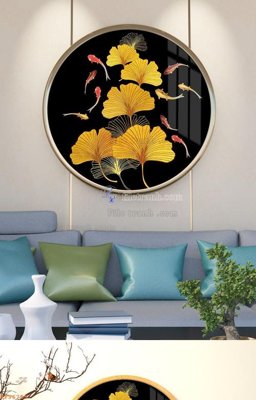 Download file gốc File tranh hiện đại pha lê gương KF96755 (in lụa) tranh 3D