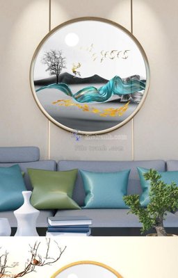 Download file gốc File tranh hiện đại pha lê gương KF96765 (in mica) 3D