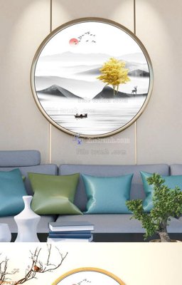 File tranh trang trí File tranh hiện đại pha lê gương KF96776 (file gốc)
