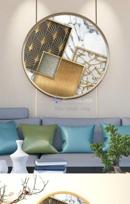 File gốc File tranh hiện đại pha lê gương KF96786 (in lụa) trang trí tường