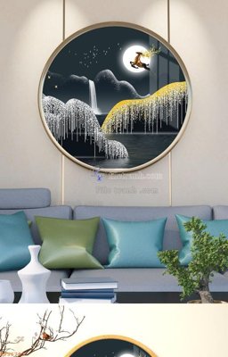 File PSD File tranh hiện đại pha lê gương KF96793 (bản gốc) độ phân giải cao