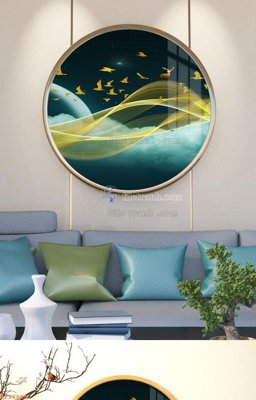 Mua file tranh gốc File tranh hiện đại pha lê gương KF96808 tại Filetranh.com