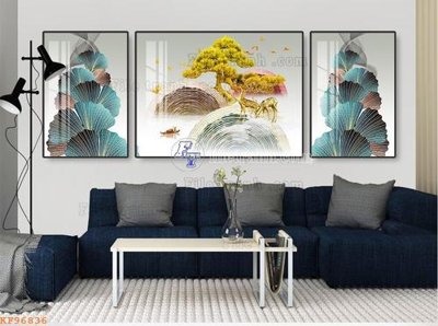 File tranh gốc File tranh hiện đại pha lê gương KF96836 (bản quyền) file PSD