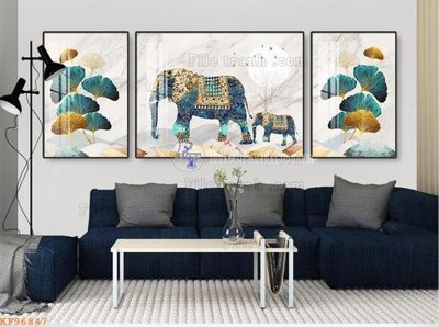 File in lụa File tranh hiện đại pha lê gương KF96847 (tân cổ điển) File tranh hiện đại pha lê gương KF96847