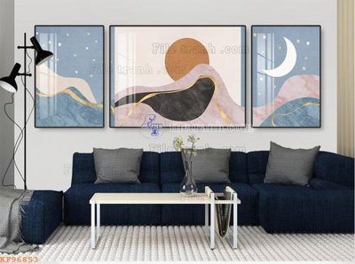 File tranh File tranh hiện đại pha lê gương KF96853 (ảnh gốc) in trần 3D