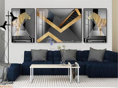 File gốc File tranh hiện đại pha lê gương KF96861 (phong cách) tối giản