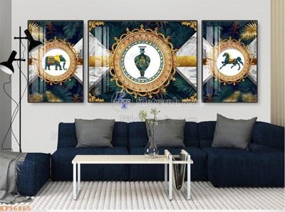 File in trần File tranh hiện đại pha lê gương KF96865 (bản gốc) 5D