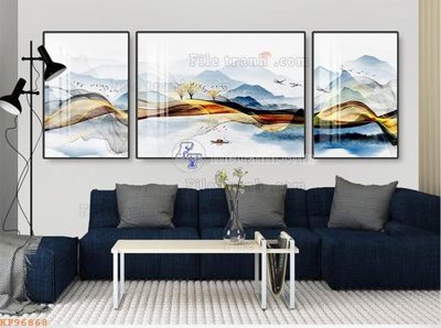 File ảnh File tranh hiện đại pha lê gương KF96868 (gốc) in Hiflex