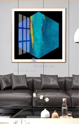 Ảnh gốc File tranh hiện đại pha lê gương KF96974 (siêu chi tiết) để in ấn