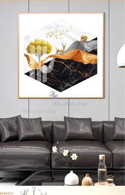 File PSD File tranh hiện đại pha lê gương KF96977 (bản gốc) độ phân giải cao