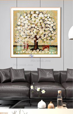 Ảnh gốc File tranh hiện đại pha lê gương KF97003 (độ nét cao) in tráng gương