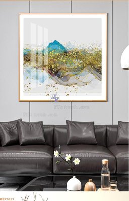 File in lụa File tranh hiện đại pha lê gương KF97013 (hoa văn) File tranh hiện đại pha lê gương KF97013