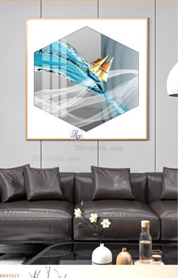 File tranh File tranh hiện đại pha lê gương KF97017 (ảnh gốc) in trần xuyên sáng