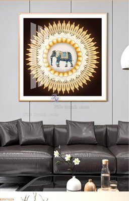 File tranh File tranh hiện đại pha lê gương KF97029 (gốc) chủ đề trẻ em